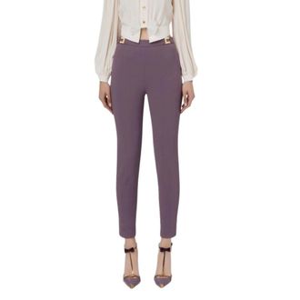 Elisabetta Franchi Donna, Pantaloni, Viola, M, new