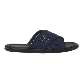 Baldinini Perforated Suede Mule - male - Baldinini - Sliders - Blue - 6 1/2 UK - Shoes