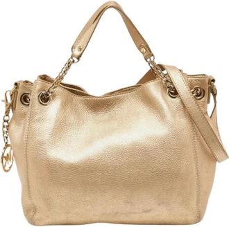 Michael Kors Pre-owned Handbags, female, Yellow, Size: ONE SIZE Pre-owned Leather Tote