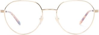 Gucci Gold-Tone Round-Frame Glasses - Unisex - Metal/Acetate