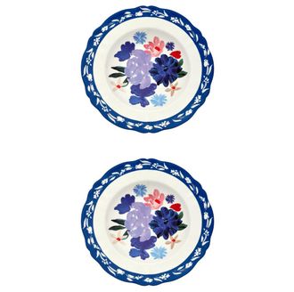 BITOSSI HOME Plato Hondo Cm.23 Bouquet Azul - Set 2