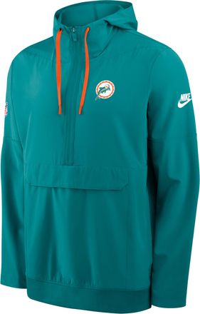Nike Miami Dolphins Alt Anorak Nike Mens NFL 1/2-Zip Hooded Jacket in Blue | 03ATEH59Q9P-J5Z