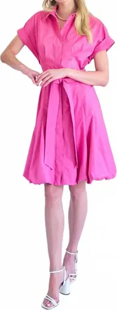 Finley Libby Bubble Dress In Fuchsia