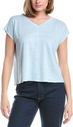 Eileen Fisher V Neck Square Linen T-Shirt
