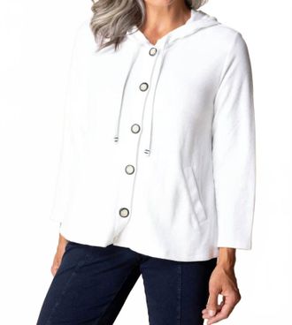 Habitat Pasadena Knit Solid Canyon Hoodie In White