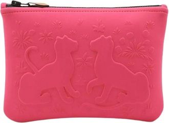 Hermès Pre-owned Clutches, female, Pink, Size: ONE SIZE Pre-owned Fabric Pouch