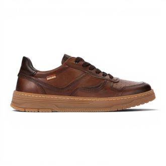 Pikolinos bruine leren sneakers voor mannen Veterschoenen - Salinas