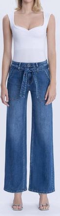 Flying Monkey Patch Pocket Jeans In Blue