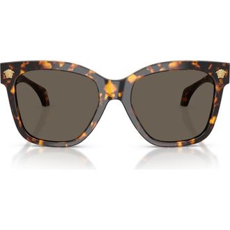Versace 55mm Square Sunglasses in Havana Yellow /Brown at Nordstrom