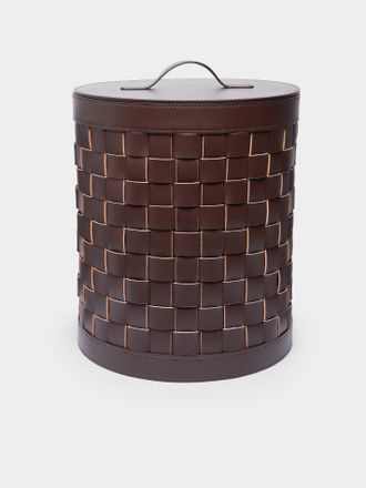 Riviere Woven Leather Laundry Basket