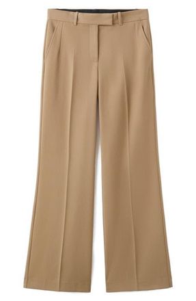 Mango Osaka Wide Leg Pants in Medium Brown at Nordstrom, Size 10