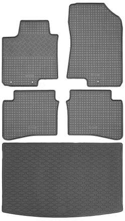OEM Hyundai I20 Ii Hatchback De 02.2014 A 07.2020 Set - Alfombrillas De Goma Para Coche + Alfombrilla Para Maletero