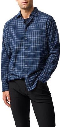 Rodd & Gunn Glenrock Windowpane Check Button-Up Shirt in Midnight at Nordstrom Rack, Size Medium