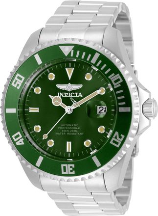 Invicta Pro Diver 35719 Heren Horloge - Automatisch Uurwerk - Roestvrij Staal met groene Wijzerplaat - 47mm