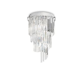 Netlighting Carlton 8 Light Ceiling Light Chandelier Chrome E14 in Grey