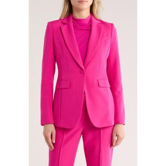 DKNY One-Button Suit Blazer in Fuchsia at Nordstrom Rack, Size 2