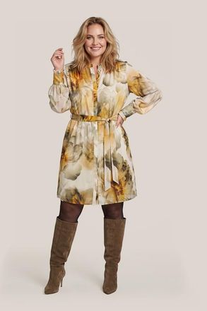 Mart Visser Ashley Print Jurk Zand / Geel Maxi