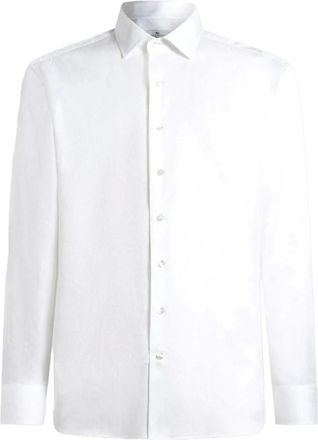 Etro Camisa de Vestir de Manga Larga con Estampado Paisley - Shirts - Hombre - Blanco - 2XL