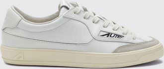 Autry Windscape Low Top Leather Sneakers with Engraved Logo and Padded Ankle