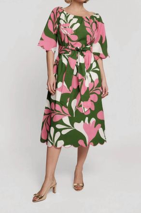 Frances Valentine Coco Midi Dress In Treetop/multi