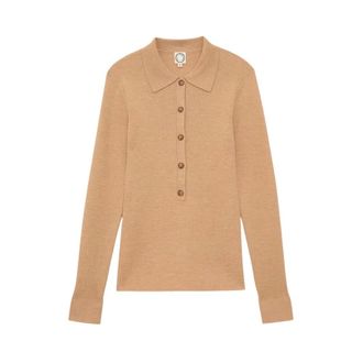 Ines De La Fressange Truien & Vesten, Dames, Beige, S, Wol, Thomson Polo Shirt