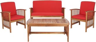 Safavieh Rocklin 4 Piece Outdoor Set (Indoor / Outdoor)