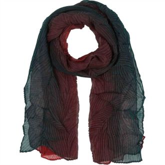 Fraas Womens Ombre Plisse Scarf In Moonlight Ocean