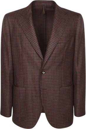 Dell'Oglio Gestructureerd Jasje - Heren - Business blazers - Veelkleurig - M - Wol - Kostuums