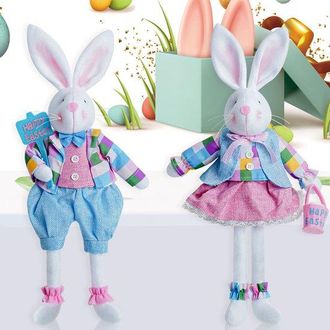 OEM Decoraci&oacute;n De Conejito De Pascua - 2 Piezas, Mu&ntilde;eco Adorable, Regalo De Cumplea&ntilde;os, Decoraci&oacute;n Del Hogar