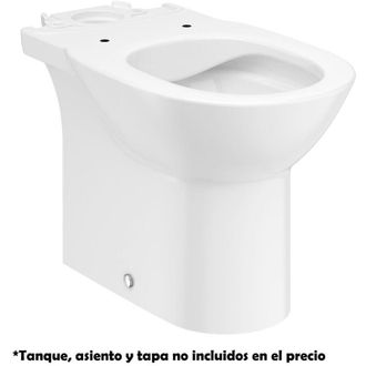 Roca Taza Para Tanque Bajo Rimless Salida Dual Blanco - Roca