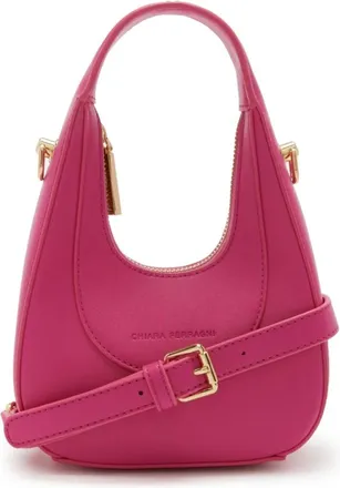 Chiara Ferragni Tassen, Dames, Roze, ONE Size, Leer, Caia Faux Leather Crossbody Bag