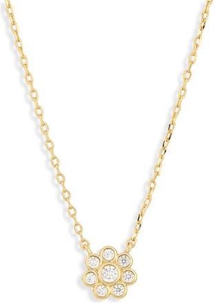Electric Picks Daisy Cubic Zirconia Pendant Necklace in Gold at Nordstrom Rack