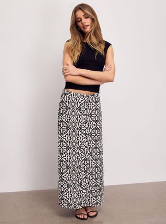 Vero Moda Womens Wrinkled texture buttoned midi skirt