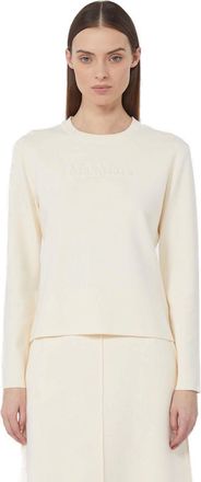 Max Mara Womens Ticino - Viscose And Wool Yarn Sweater - Light Grey - Size X-Small