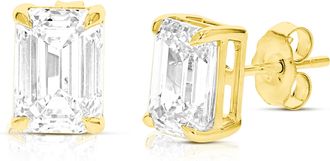 Vir Jewels 1.50 cttw Emerald Lab Grown Diamond Stud Earrings in 14K Gold With Push Backs For Women