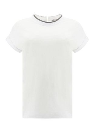 Brunello Cucinelli Womens Cotton T-Shirt White General T-Shirts & Jerseys