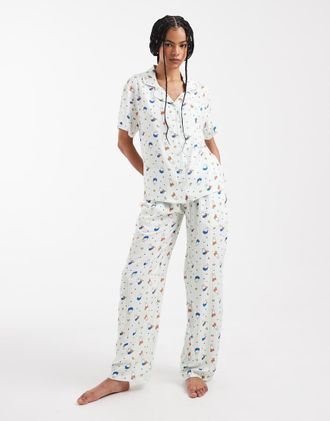 Kolipajam Pigiama Donna Flanella 2 Pezzi Con Coulisse - Morbido E Caldo Per Autunno/Inverno