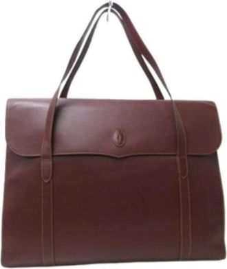 Cartier Pre-owned Tote Bags, female, Red, Size: ONE SIZE Pre-owned Leather handbags