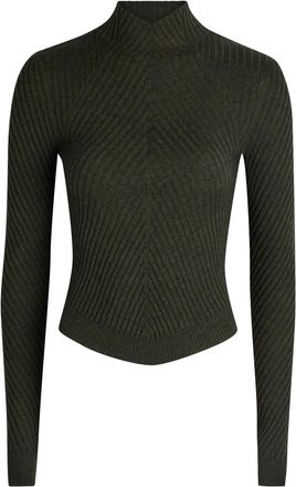 Victoria Beckham Ribbed Merino Wool top - Green - S (UK8-10 / S)