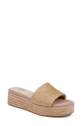 L'agence Ramani II Espadrille Platform Wedge Slide Sandal in Natu Rafi at Nordstrom, Size 8.5