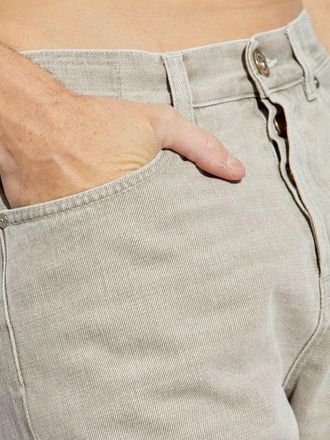 Eleventy Light Grey Buttoned Jeans - Grey