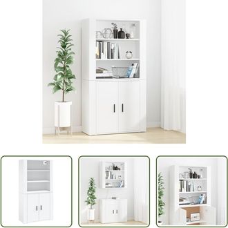 vidaXL Vidaxl Aparador Alto Madera Contrachapada Blanco