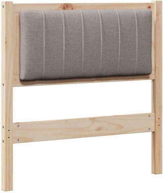 vidaXL Cabecero Tapizado Marr&oacute;n 80 Cm Madera De Pino Macizo Vidaxl