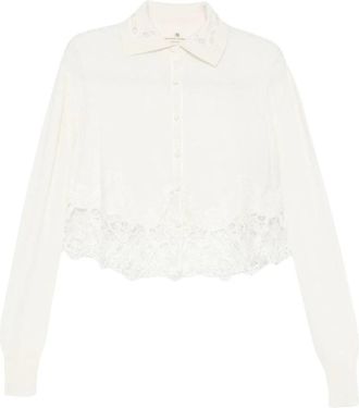 Ermanno Scervino Shirts WIT - Dames - Blouses - Wit - M - Overhemden