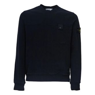 Stone Island Crewneck Sweatshirt - male - Stone Island - Sweatshirts - Blue - XL - Sweatshirts & Hoodies