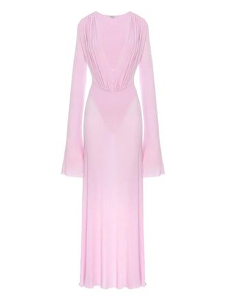 Manur&iacute; Suki draped long dress - Pink