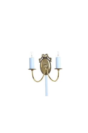 Netlighting Eden Polished Brass Candle Wall Lamp in Yellow