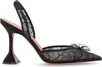 Amina Muaddi Rosie Sling 95 - Dames - Pumps - Zwart - 37 EU - Leer - Schoenen