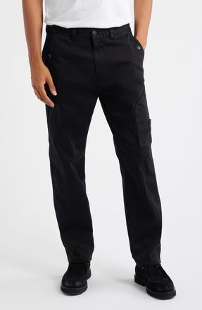 Stone Island Regular Fit Stretch Cotton Cargo Pants in V0029 Black at Nordstrom, Size 34