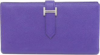 Hermès Blue Electric Epsom Leather Coin Purse/Coin Case (Pre-Owned)